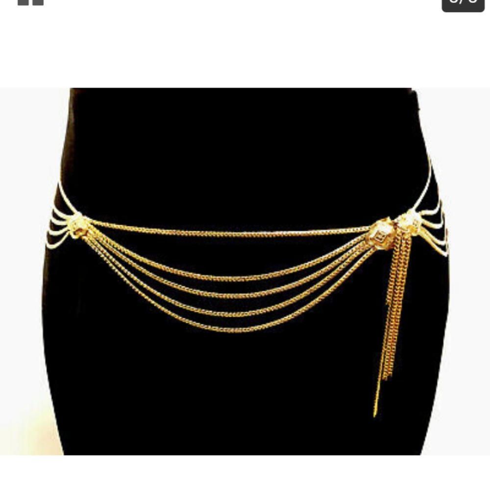 Christian Dior gold plated belt/necklace